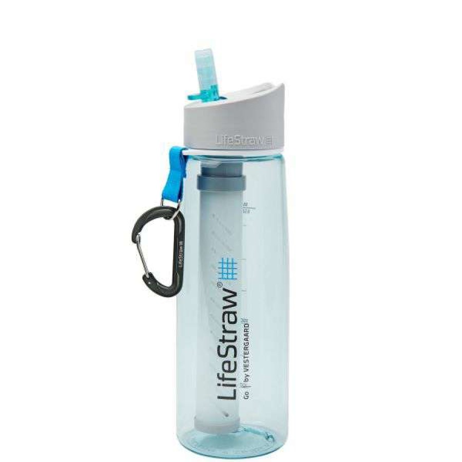 Camping * | Sale Online Lifestraw Go Water Bottle With Filter 2-Stage 0.65 L Light Blue