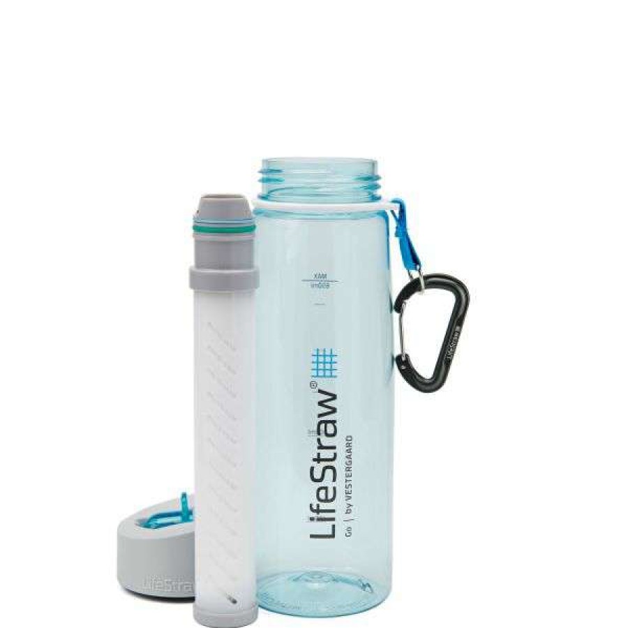 Camping * | Sale Online Lifestraw Go Water Bottle With Filter 2-Stage 0.65 L Light Blue