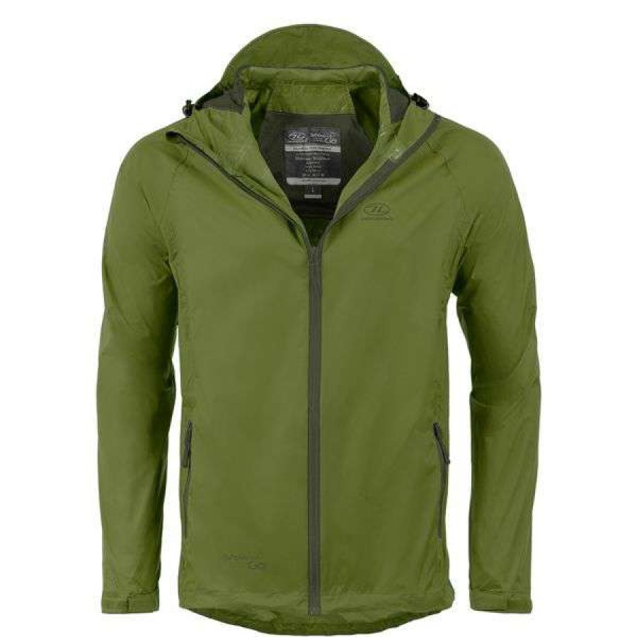 Jackets * | Discount Highlander Rain Jacket Stow And Go Olive