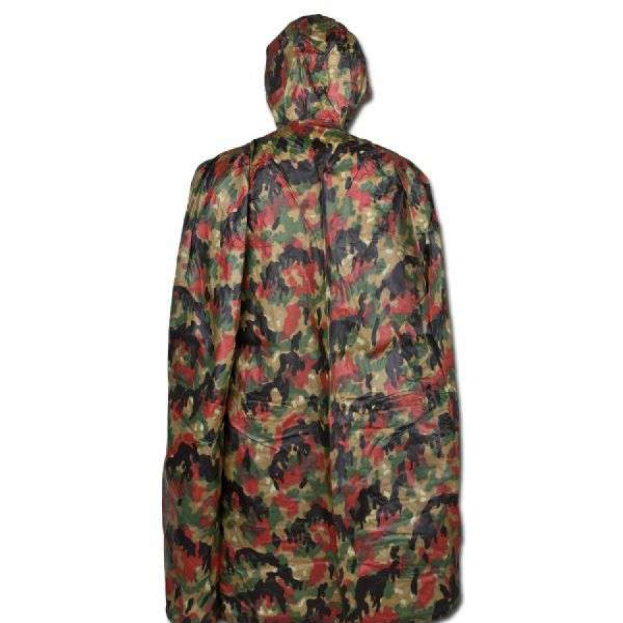 Jackets * | Exclusive Design Schweizer Armee Swiss Rain Poncho Like New