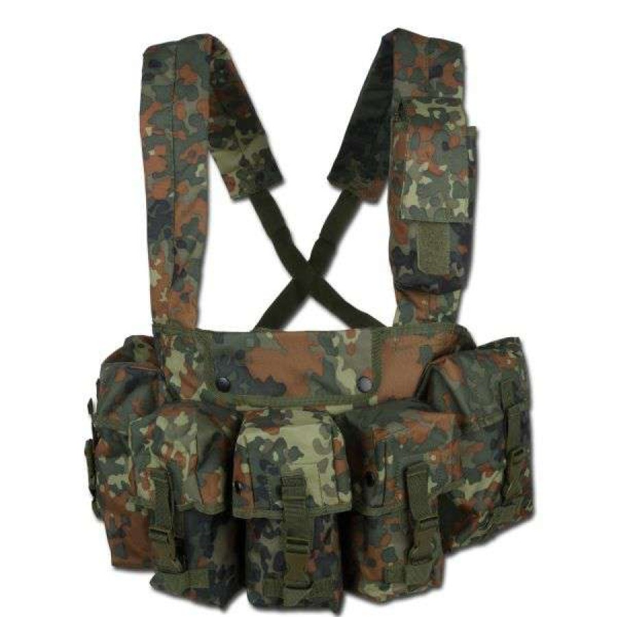 Equipment * | Reliable Quality Mil-Tec Chest Rig Flecktarn