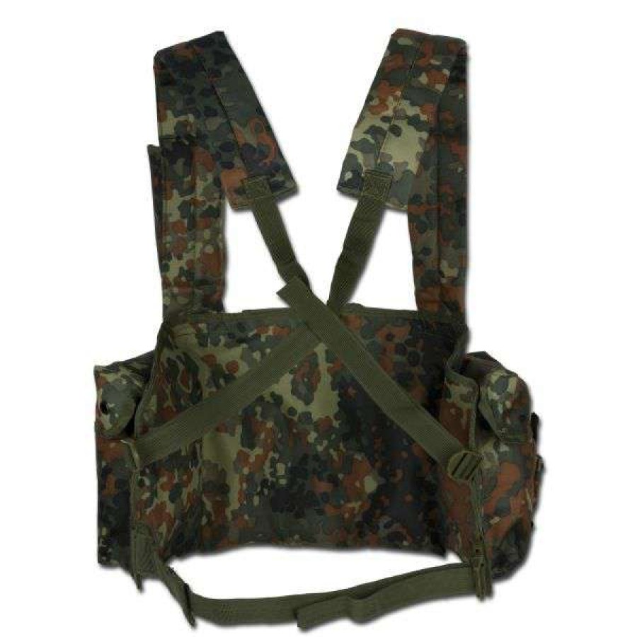 Equipment * | Reliable Quality Mil-Tec Chest Rig Flecktarn