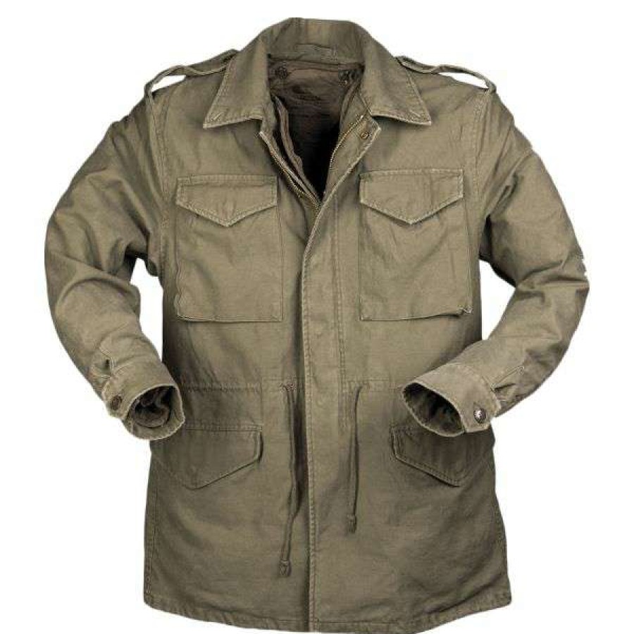 Jackets * | Us Field Jacket M51 Prewash With Liner Like New Olive Mil-Tec Discounts