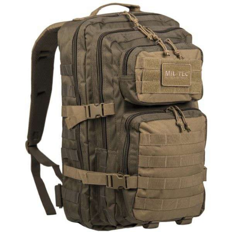 Backpacks * | Mil-Tec Backpack Us Assault Pack Lg Ranger Green/Coyote Top Sellers