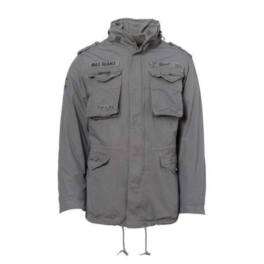 Jackets * | Featured Jacket Brandit M-65 Giant Charcoal Grey