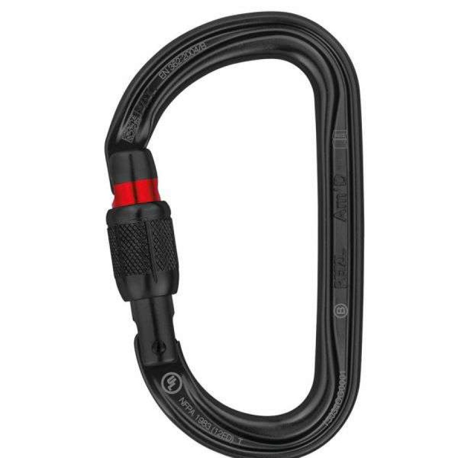 Equipment * | Petzl Carabiner Amd Screw Lock Black Outlet