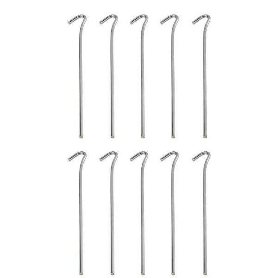 Camping * | Featured Outwell Steel Tent Stakes 24 Cm 10-Pack Silver