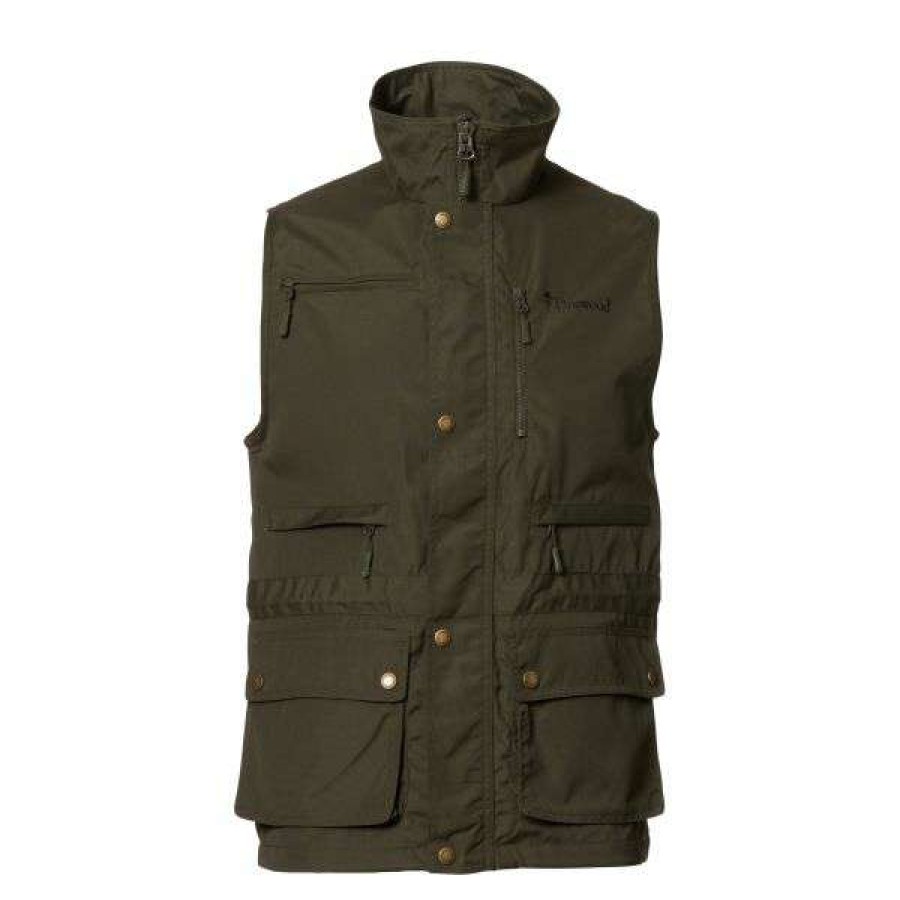 Jackets * | 100% Guarantee Pinewood Tiveden Vest Mossgreen