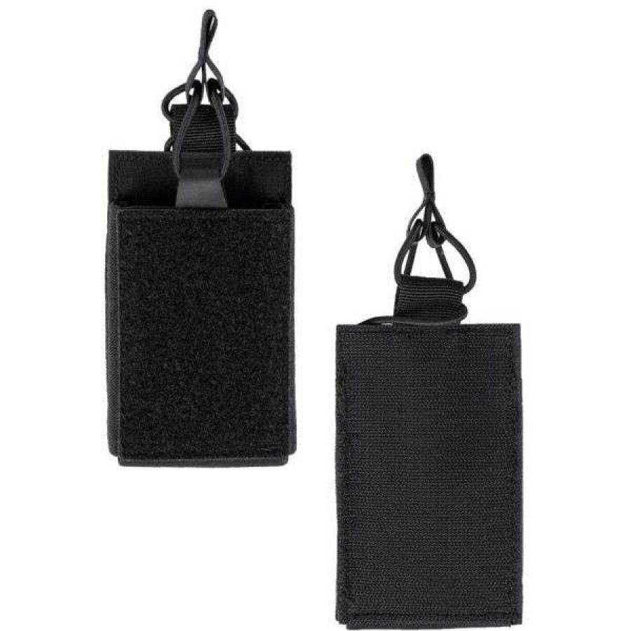 Equipment * | Featured Mil-Tec Single Magazine Pouch With Velcro Backing Black