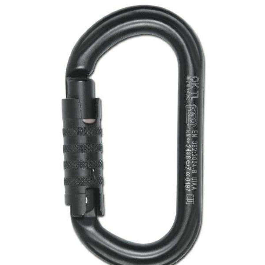 Equipment * | Carabiner Petzl Ok Triact Lock Black Quick Delivery