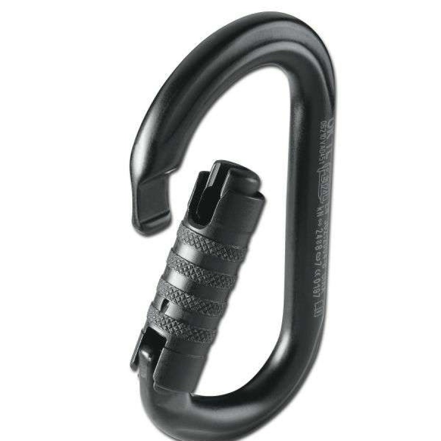 Equipment * | Carabiner Petzl Ok Triact Lock Black Quick Delivery