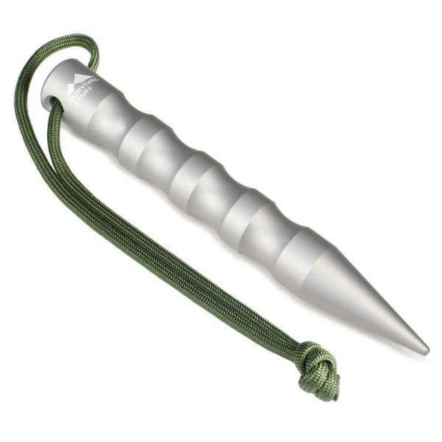 Equipment * | Quick Delivery Survivalstuff Survival Stuff Kubotan Aluminum Silver