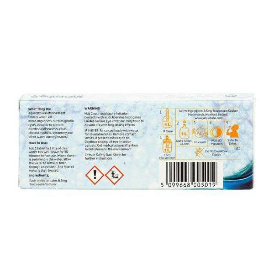 Camping * | Closeout Sale Mfh Medentech Water Purification Tablets Aquatabs 50 Tablets