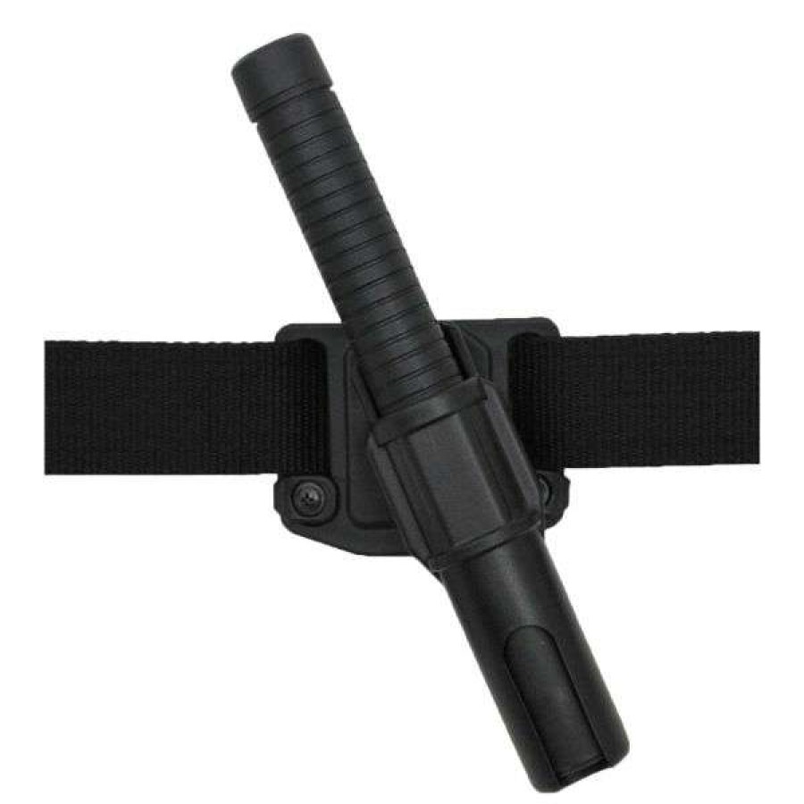 Equipment * | Mfh Rotating Baton Holder 12 Cm Black Special Style