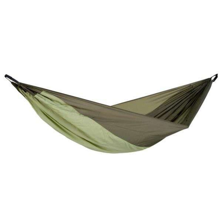 Camping * | Amazonas Hammock Silk Traveller Thermo Green Olive Quick Delivery