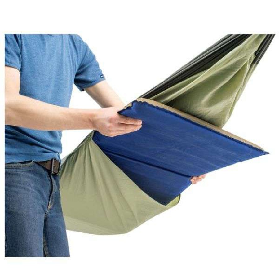 Camping * | Amazonas Hammock Silk Traveller Thermo Green Olive Quick Delivery