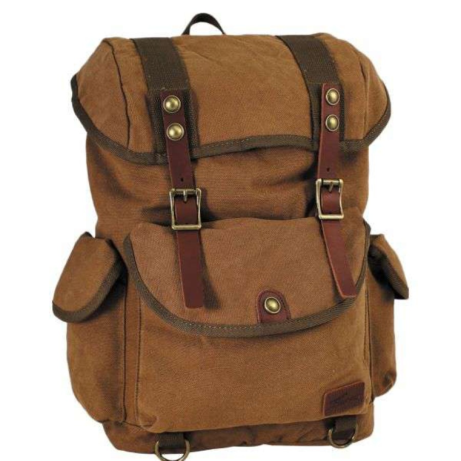 Backpacks * | Quality Guarantee Pure Trash Backpack Canvas Brown