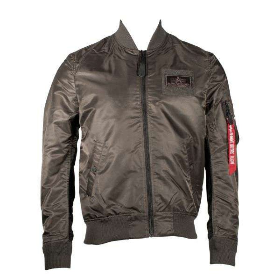 Jackets * | Best Price Alpha Industries Flight Jacket Ma-1 Tt Custom Gray Black