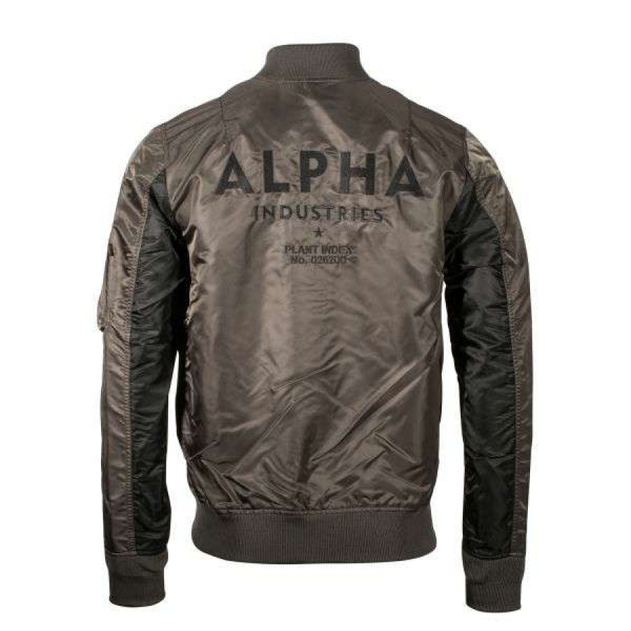 Jackets * | Best Price Alpha Industries Flight Jacket Ma-1 Tt Custom Gray Black