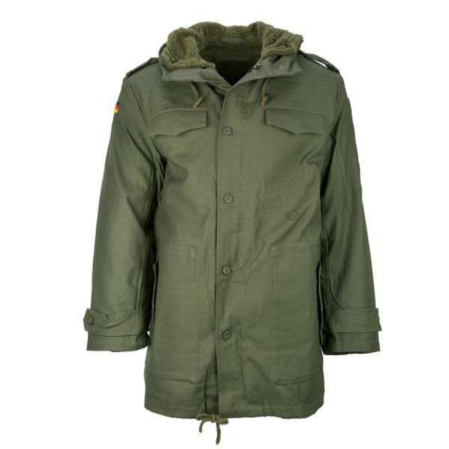 Jackets * | Classical Bundeswehr Original German Army Parka Reproduction Olive Green