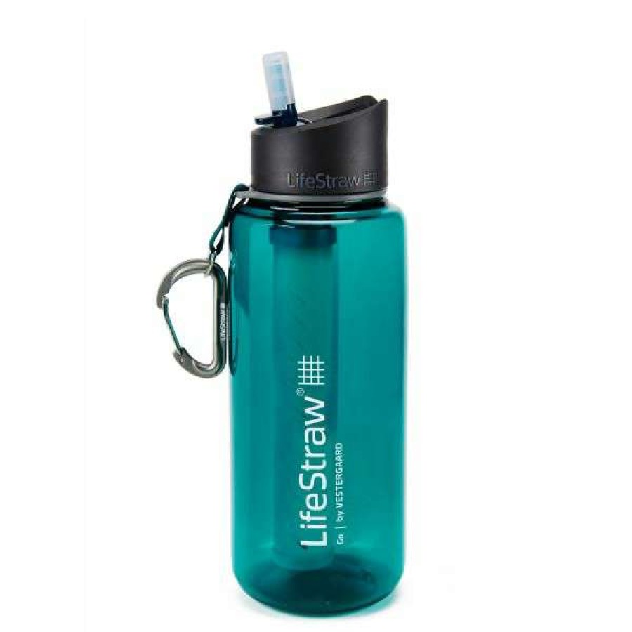 Camping * | Featured Lifestraw Go Water Bottle With Filter 2-Stage 1L Dark Teal