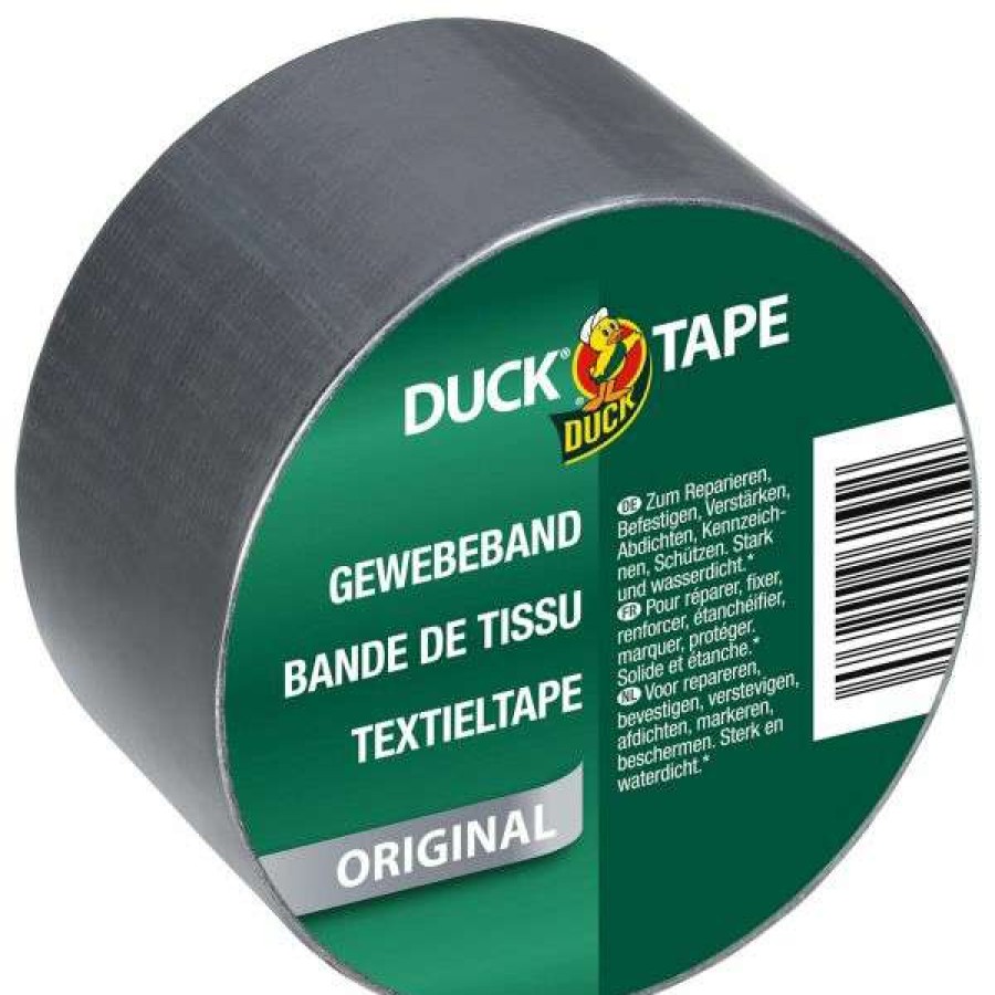 Camping * | Best Price Duck Tape Textile Tape 50 Mm X 5 M Silver