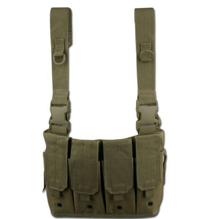 Equipment * | Promotion Mil-Tec Mag Carrier Chest Rig Olive Green