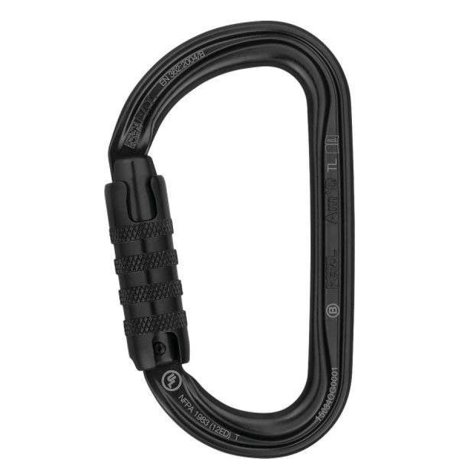 Equipment * | Petzl Carabiner Amd Triact Lock Black Exclusive Design