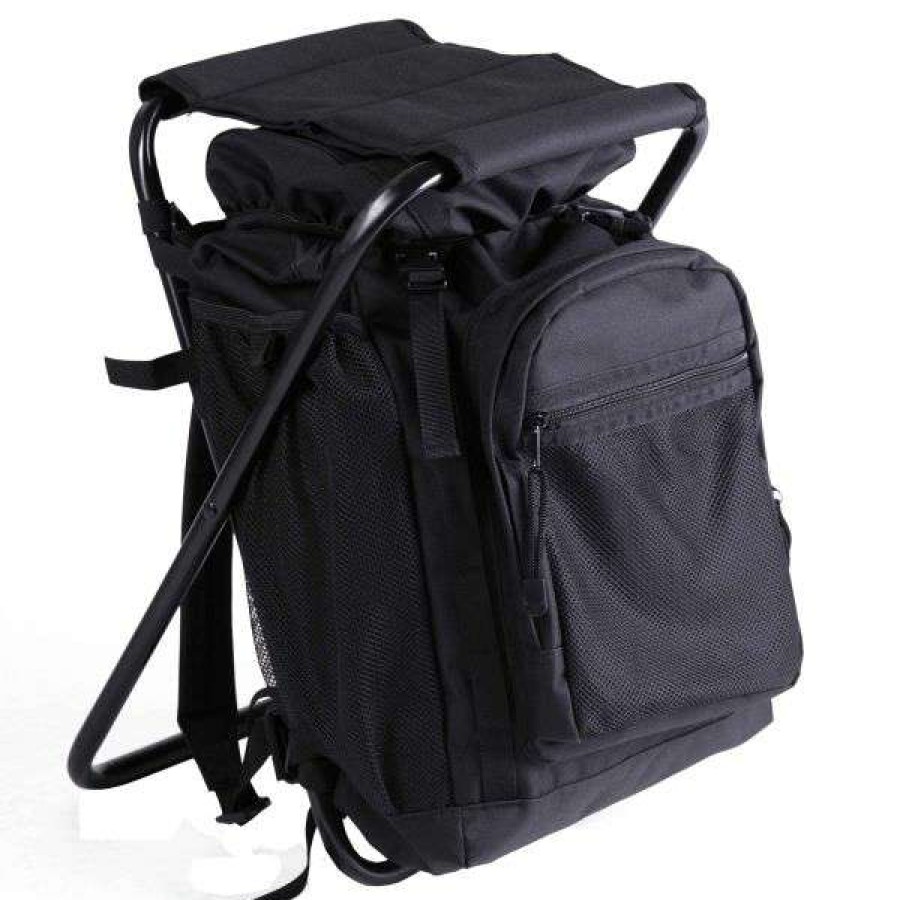 Backpacks * | Quick Delivery Mil-Tec Sit Backpack With Stool Black