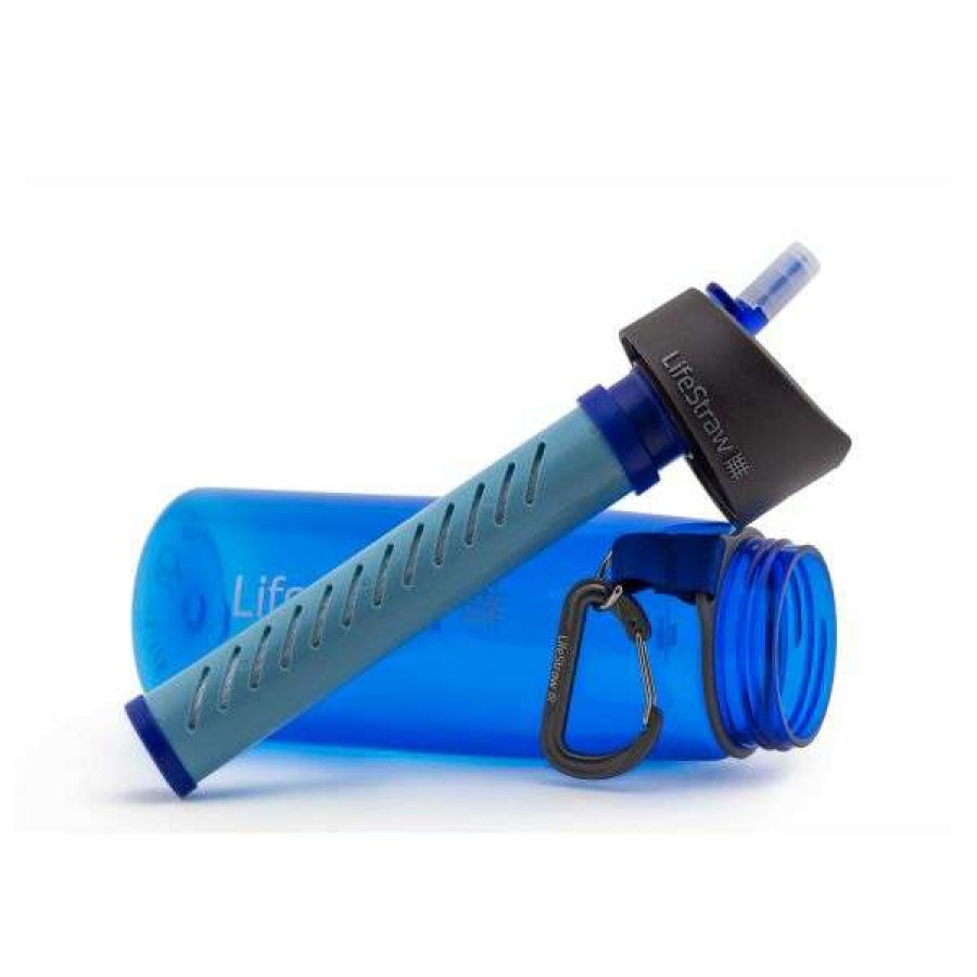 Camping * | Special Lifestraw Go Water Bottle With Filter 2-Stage 0.65 L Blue