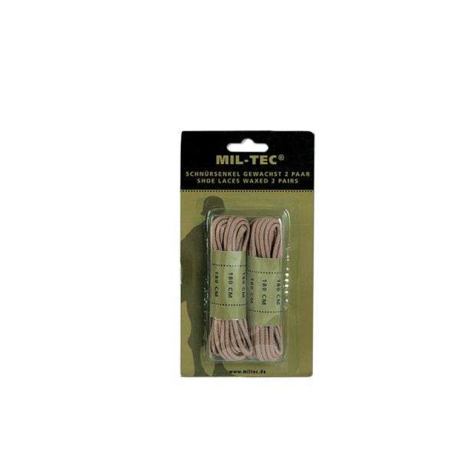 Shoe Care * | Excellent Mil-Tec Waxed Shoe Laces Coyote 180 Cm