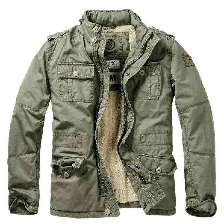 Jackets * | Brandit Winter Jacket Britannia Olive Special Offers