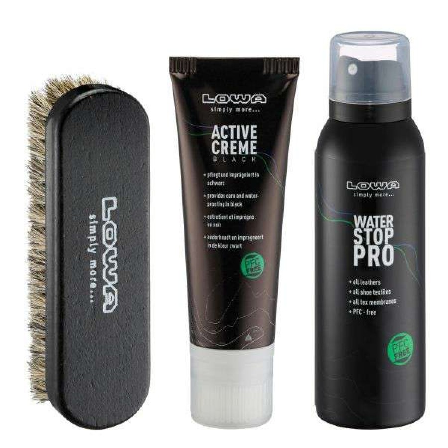 Shoe Care * | Flash Sale Lowa Shoe Care Set Black