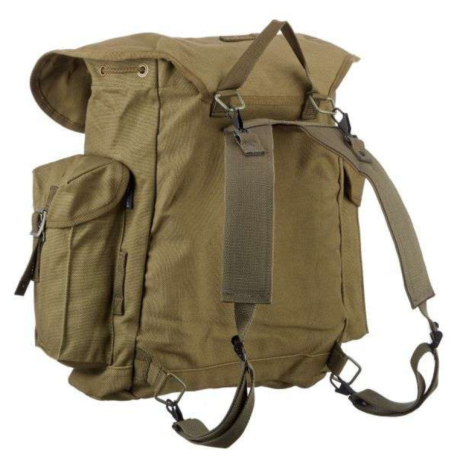 Backpacks * | Bw Backpack With Webbing Olive Unbekannt Fashion