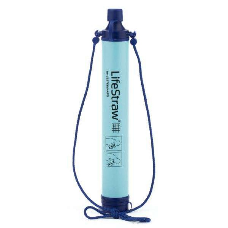 Camping * | Reliable Quality Lifestraw Water Filter Personal Straw Blue