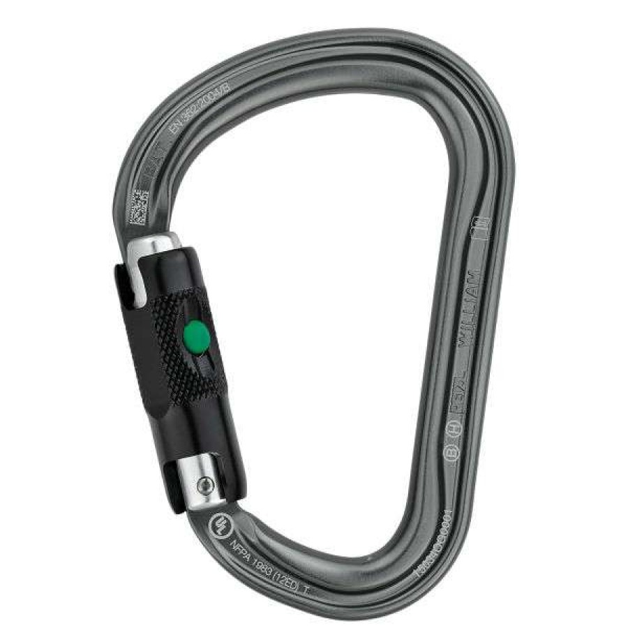 Equipment * | Petzl Carabiner William Ball Lock Gray Exclusive Design